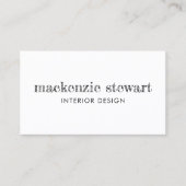 Minimale handgetekende belettering Professionele Q Visitekaartje (Voorkant)