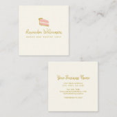 Minimale handkookplaat met bakken vierkante visitekaartje (Voorkant / Achterkant)