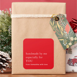 Minimale handleiding speciaal voor u rood wit vierkante sticker