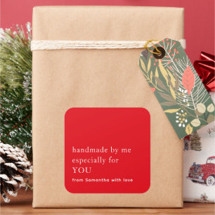 Minimale handleiding speciaal voor u rood wit vierkante sticker