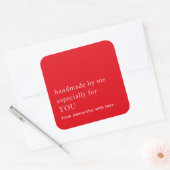Minimale handleiding speciaal voor u rood wit vierkante sticker (Envelop)