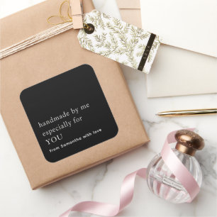 Minimale handleiding speciaal voor zwart-wit vierkante sticker