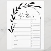 Minimale handleiding Tekst wekelijks Meal Planner (Voorkant)