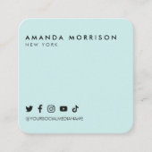 Minimale handleiding voor professionele sociale me vierkante visitekaartje (Voorkant)