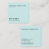 Minimale handleiding voor professionele sociale me vierkante visitekaartje (Voorkant / Achterkant)