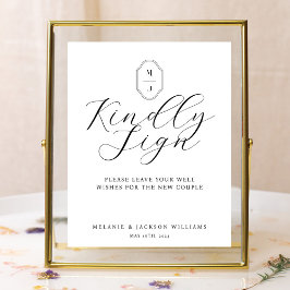 Minimale handmatige gebarenteken voor eBay Manuscr Poster