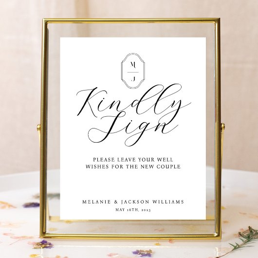 Minimale handmatige gebarenteken voor eBay Manuscr Poster