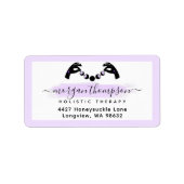 Minimale handpalen en moonfasen Reiki-adreslabel Etiket (Voorkant)