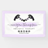 Minimale handpalen en motorfase metafysisch Reiki Spandoek (Horizontaal)