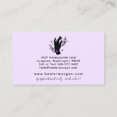 Minimale handpalen en motorfase metafysisch Reiki Visitekaartje (Achterkant)