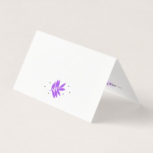 Minimale handpalen Moon Logo Klant Dank u Kaart (Achterkant)