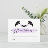 Minimale handpalen Moon Reiki Cadeaukaart Kaart (Staand voorkant)