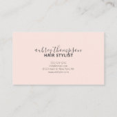 Minimale handschriftelijke kalligrafie visitekaartje (Achterkant)