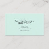 Minimale handschriftelĳke kalligrafie visitekaartje (Achterkant)