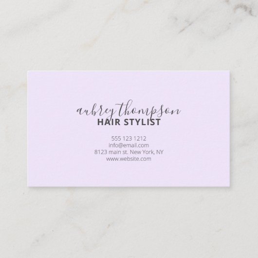 Minimale handschriftelĳke kalligrafie visitekaartje (Achterkant)