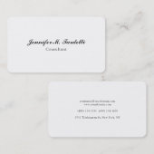 Minimale handschriftherische whitepaper visitekaartje (Voorkant / Achterkant)