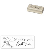 Minimale handtekening met reservevogel, Aangepast Rubberstempel (Gestempeld)
