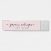 Minimale handtekening voor Blush Pink Professional Deurbordje (Voorkant)