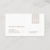 Minimale handtekeningen Aarde Tones & Beige Visitekaartje (Achterkant)