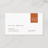 Minimale handtekeningen Aarde Tones & Terracotta Visitekaartje (Achterkant)