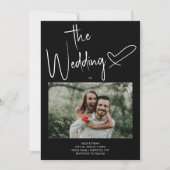 Minimale handtekeningen Hartfoto van Script Black Kaart (Voorkant)