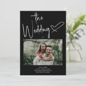 Minimale handtekeningen Hartfoto van Script Black Kaart (Staand voorkant)