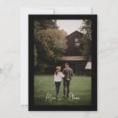 Minimale handtekeningen Hartfoto van Script Black Kaart (Achterkant)