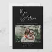 Minimale handtekeningen Hartfoto zwart Kaart (Voorkant)