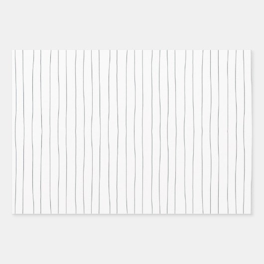 Minimale handtekeningen met stripes Stippen spots Inpakpapier Vel (Voorkant 3)