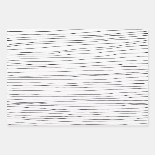 Minimale handtekeningen met stripes Stippen spots Inpakpapier Vel (Voorkant 2)