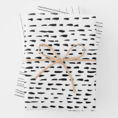 Minimale handtekeningen met stripes Stippen spots Inpakpapier Vel (In situ)