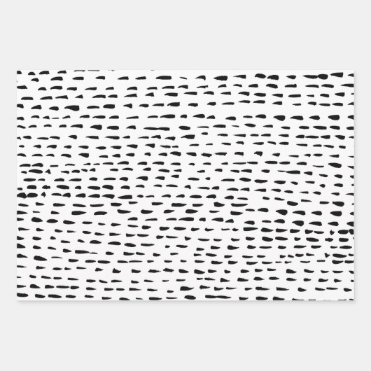 Minimale handtekeningen met stripes Stippen spots Inpakpapier Vel (Voorkant)