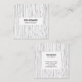 Minimale handtekeningen Stripes Chic Elegant Vierkante Visitekaartje (Voorkant / Achterkant)