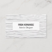 Minimale handtekeningen Stripes Chic Elegant Visitekaartje (Voorkant)