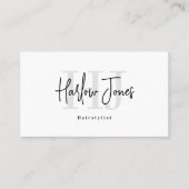 Minimale handtekeningen zwart-wit en benoeming & visitekaartje (Voorkant)