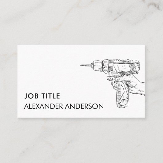 Minimale Handyman Services Tool Onderhoud Visitekaartje (Voorkant)