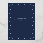 Minimale hanukkah-foto aan de rand van de Starry Folie Feestdagenkaart (Achterkant)