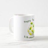 Minimale Happy Paast cartoon koffie Mok (Voorkant links)