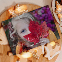 Minimale Happy Thanksgiving-familiefoto