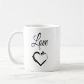 Minimale Hart & Liefde Typografie Mok (Links)