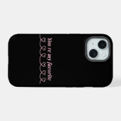 Minimale Hart Pijl Valentijn T-Shirt iPhone 15 Case (Achterkant horizontaal)