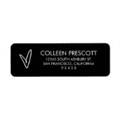 Minimale hart retouradres labelstickers G400 Etiket (Voorkant)