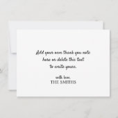 Minimale harten en vogelkalligrafie Hartelijk dank Bedankkaart (Achterkant)