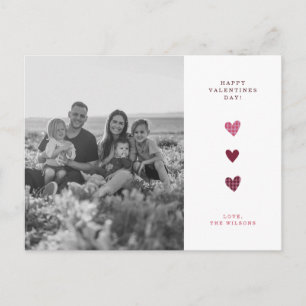 Minimale harten Gelukkige Valentijnsdag Postcard Feestdagenkaart