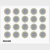 Minimale harten Stamblauw bruiloft Envelopzegel Ronde Sticker (Vel)