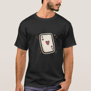Minimale Hartenaas Speelkaart Kunst T-shirt
