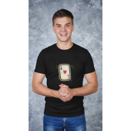 Minimale Hartenaas Speelkaart Kunst T-shirt