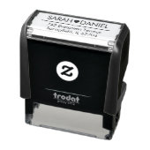 Minimale hartlijn aangepaste naam & adres trouw zelfinktende stempel (Product)