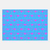 Minimale hartsvormen van liefhebbend Valentijnsdag Inpakpapier Vel (Voorkant 3)