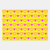 Minimale hartsvormen van liefhebbend Valentijnsdag Inpakpapier Vel (Voorkant)